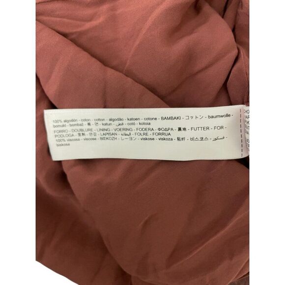 Massimo Dutti Womens Maxi Dress Off the Shoulder XS Tie-Dye Red 6617/717 NWT - Picture 9 of 12